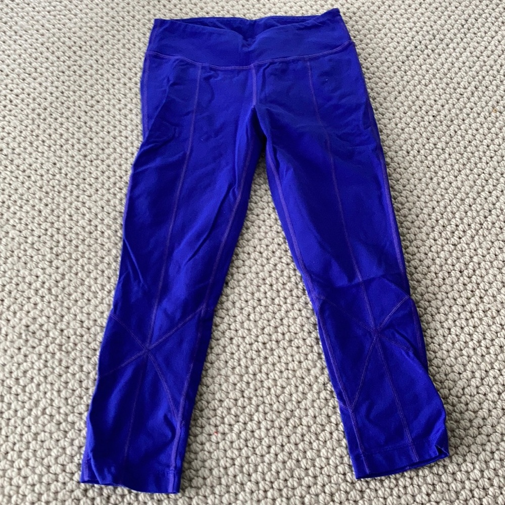 Prana blue 3/4 leggings.